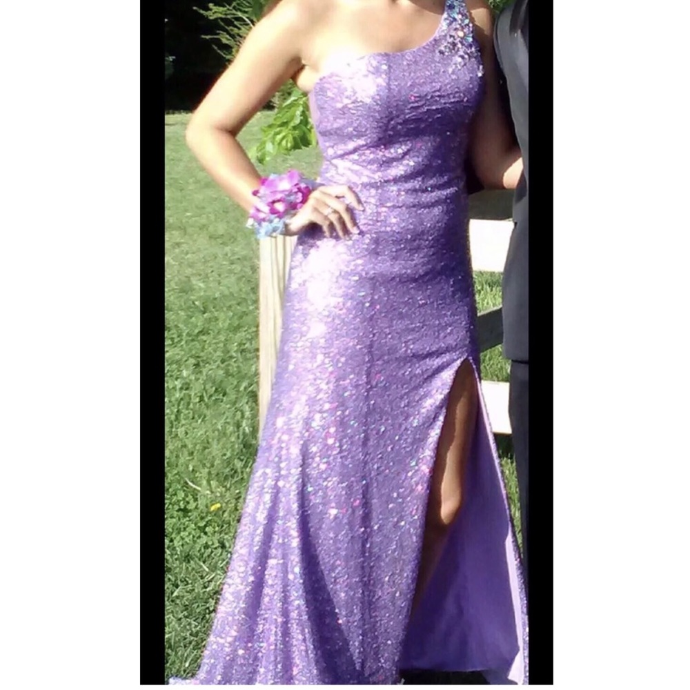 Purple sequin prom/formal dress